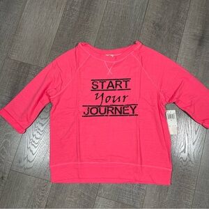 Pink Lotus Movement Sweatshirt Terry Size L bright pink